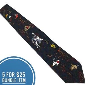 Looney Tunes Vintage Hand Made Silk Neck Tie